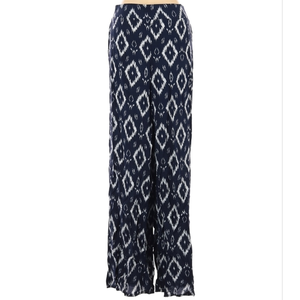Womens Maurices Blue Pants Size Small Pull On Elastic Back Navy Blue White Guazy